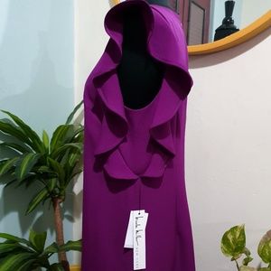 New Nicole Miller Ruffle-Sleeve  Mini Shift Dress